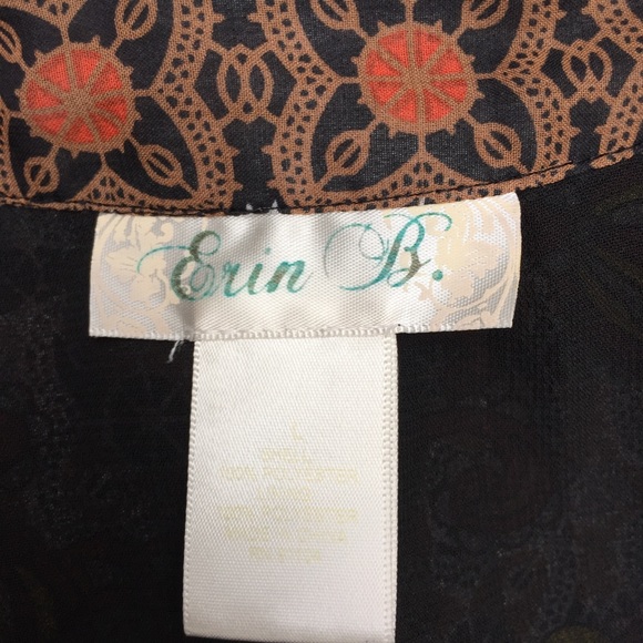 ERIN B WOMENS BLOUSE SIZE L - Picture 6 of 7